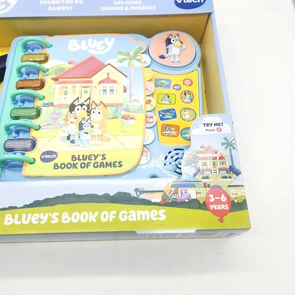 Bluey Book of Games by VTech Interactive‎ Sound Book Educational Ages 3+